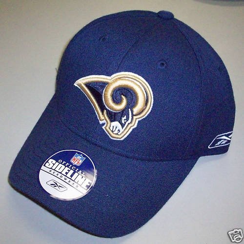 St. Louis Rams Coaches Fitted Sideline Reebok Hat Size 7 5/8