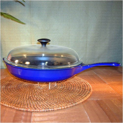Frenc Home Blue Covered Fry Pan by French Fry Cutters