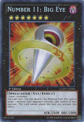 Image of Yu-Gi-Oh! - Number 11: Big Eye (GAOV-EN090) - Galactic Overlord - 1st Edition - Secret Rare