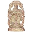 Religious Statue Krishna and Radha Stone Carve (sos408)