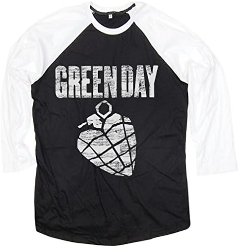 ShirtInspire Women's Green Day Long Sleeve Baseball Raglan T-Shirt Large
