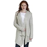 Glenross 100% Irish Merino Wool Ladies Aran Waterfall Sweater