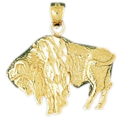 Cheap Girls Jewelry Dazzlers Solid 14k Gold Buffalo Charm Pendant Available in three colors from jewelsberry (weights: 3.1 grams only) For Sale