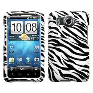 Snap-on Hard Phone Protector Case Cover For HTC Inspire 4G- Zebra Skin