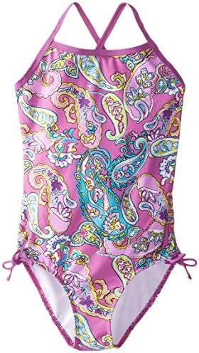 Kanu Surf Girls' Layla Beach Sport Banded 1 Piece Swimsuit