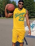 Sport-Set Basketball - Komplett-Set mit Trikot + Short (Chicago) gelb