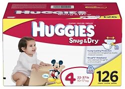 Huggies Snug & Dry Diapers, Size 4, 126-Count