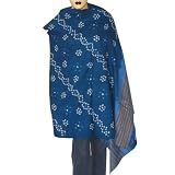 Folk Shawls Tie Dye Print Wool Accessories 80 x 35 inches