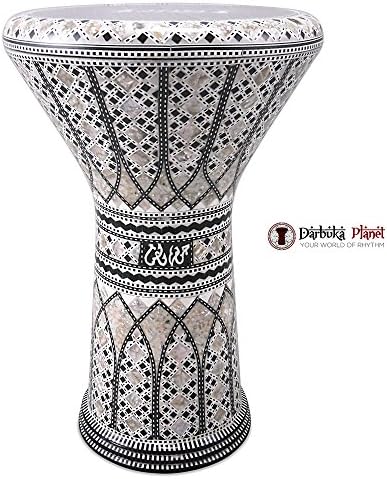 Gawharet El Fan Dohola 19" Crown GEF Mother Of Pearl Doumbek Drum Dohola Darbuka