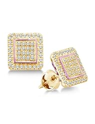 0.30 cttw. Diamond Micro Pave Earring 10K White Gold