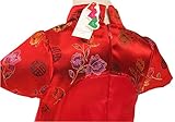 Blingland Kids Chinese Traditional Dress Princess Red Cheongsam Dress for Girls US 6 Asia 130-Red 2