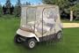 WATERPROOF SUPERIOR BEIGE AND TRANSPARENT GOLF CART COVER COVERS ENCLOSURE CLUB CAR, EZGO, YAMAHA, FITS MOST TWO-PERSON GOLF CARTS