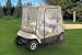 WATERPROOF SUPERIOR BEIGE AND TRANSPARENT GOLF CART COVER COVERS ENCLOSURE CLUB CAR, EZGO, YAMAHA, FITS MOST TWO-PERSON GOLF CARTS