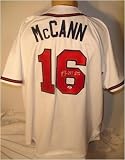 Brian McCann Autographed/Hand Signed Atlanta Braves White Baseball Jersey