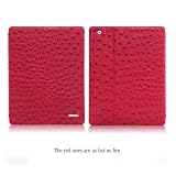 ipad2 case オストリッチ型押し　ostrich leather　アイパッド　ケース iPad2 RED