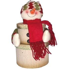 Snowman Stacking Gift Tower Christmas Greetings