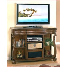 High TV Console in Mahogany Cherry SI-332-370