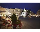 IMAGE OF Photographic Prints of Outdoor cafes in Main Market Square (Rynek Glowny) with Church of St. Adalbert from Robert Harding