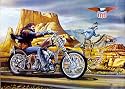 Easy Riders - Ghost Rider - Dave Mann Motorcycle Art Poster Print (36x24")