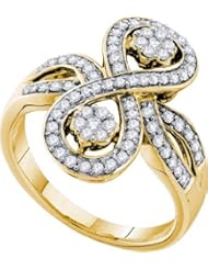 0.50CTW DIAMOND FLOWER RING
