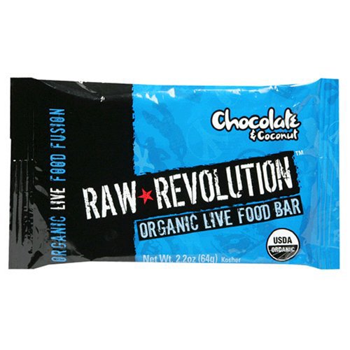 Raw Revolution Bar, Coconut & Chocolate Gluten Free Dairy Free, 2.2-Ounce (Pack of 4)