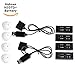 Morpilot 4 Pcs 520mAh Lipo Battery for Hubsan X4 Cam Plus H107D+ H107D+-04 Plus FPV Drone Quadcopter With 2 Pack External Charger Spare Parts