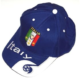 World Cup Soccer Team ITALY (ITALIA) ADULT Home SOCCER CAP / SOCCER HAT