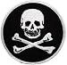 Jolly Roger Embroidered Patch Pirate Skull Crossbones Iron-On Poison Emblem