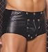 EM-L9130, Men's Leather Shorts with Breakaway Front