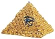 Small Lighted Pyramid - Cold Cast Resin - 1.5" Height