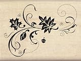 Inkadinkado Windswept Leaves Wood Stamp