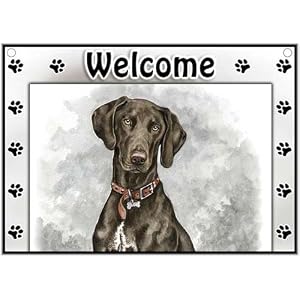 Weimaraner Welcome Sign