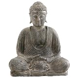 Grey Casted Stone Buddha Statue
