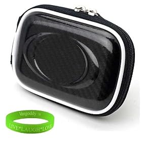 Stylish Carbon Fiber Black Slim Case with Carbineer Clip for your Nikon COOL PIX S70 S100 S2600 S3000 S3100 S3200 S3300 S4000 S4100 S4200 S4300 S6200 S6300 Digital Point and Shoot Camera