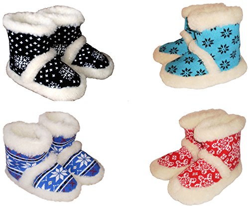 'Marited' 100% Healthy Wool Slippers Boots All Sizes Women Men Antislip Sole