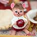 8" Apple Picking Mouse By Annalee