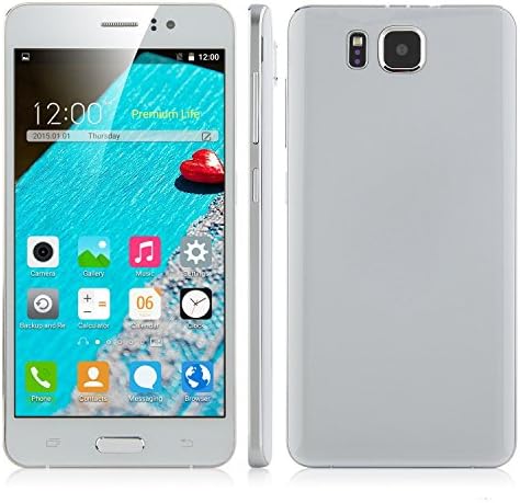 Unlocked 5.5 inch 3G Smartphone Android 4.4.2 MTK6572 Dual Core 1.2GHz 512M RAM 4GB ROM GPS WiFi Cameras (White)