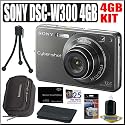Sony Cybershot DSC-W300 13.6MP Digital Camera Plus 4GB Accessory Outfit - Sony ASONDSCW300K2