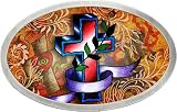 511kT78p9zL. SL160  Tattoo Johnny Colorful Traditional Cross Tattoo Belt Buckle