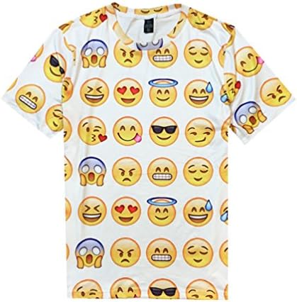 Harveyman Young Men's 3D Emoji Activewear Sportwear Shirt Sweatpants Joggers