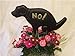 Marshall Home and Garden CHIBP2974-15 Pit Bull No Pooping Naughty Dog Black Yard Sign, Cast Iron