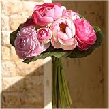 Ranunculus Bouquets - Pink/White, Set of 2