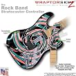 Alecias Swirl 02 WraptorSkinz Skin fits Rock Band Stratocaster Guitar for Nintendo Wii, XBOX 360, PS2 & PS3 (GUITAR NOT INCLUDED)