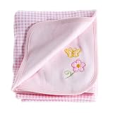 ZeeZee Beautiful Designed Baby Receiving Blanket, Double Sided Designs, Swaddle Blankets (Butterfly Garden) ~ ZZ Home