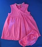 Little Me Dark Pink Polka Dots Newborn Dress Set