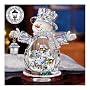 Thomas Kinkade White Christmas Animated Snowman Figure