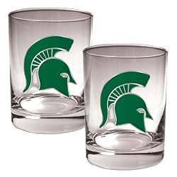 Michigan State Spartans NCAA 2pc Rocks Glass Set by Great American Products