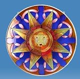 Review Joan Baker  / Orange Sun Stained Glass Window Art