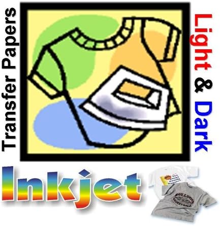 TRANSFER PAPER FOR INKJET 25 SHEETS FOR LIGTH FABRICS 8.5x11