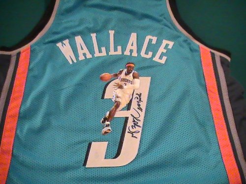 GERALD WALLACE SIGNED AUTOGRAPHED JERSEY CHARLOTTE BOBCATS COA + PROOF PHOTO